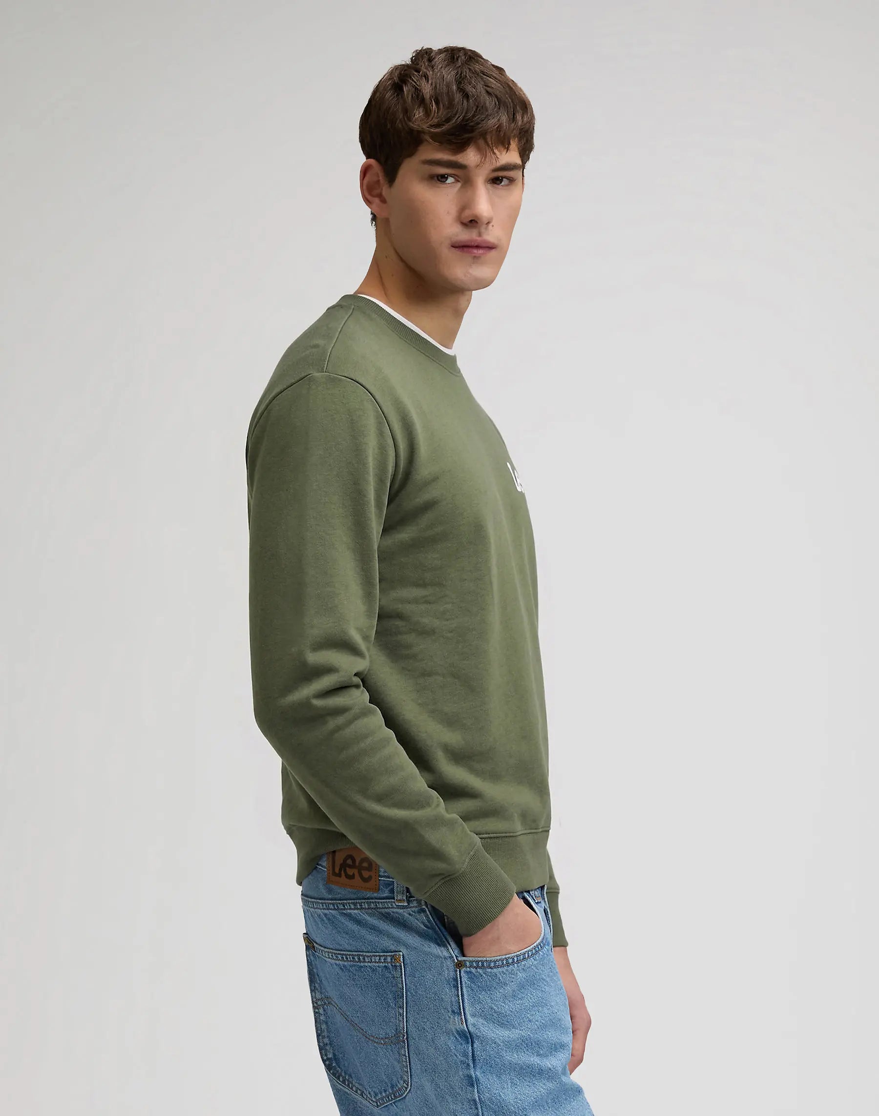MESKA BLUZA LEE WOBBLY LEE SWS LICHEN OLIVE 112376437