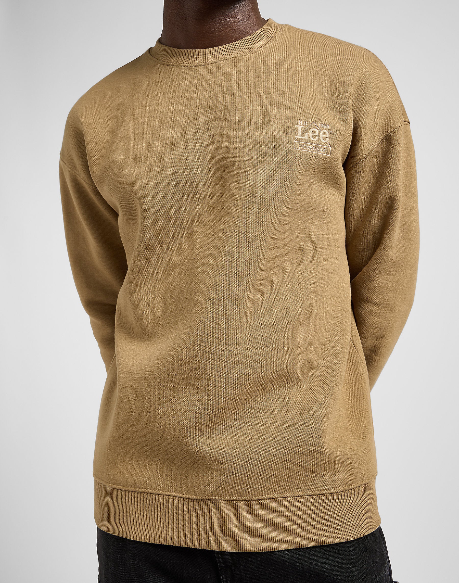 Męska Bluza Lee WW Essential Crew Dark Khaki 112372357