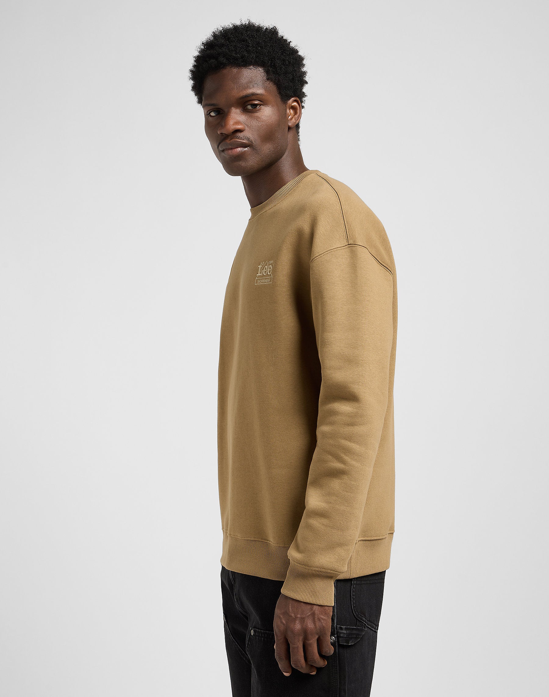 Męska Bluza Lee WW Essential Crew Dark Khaki 112372357