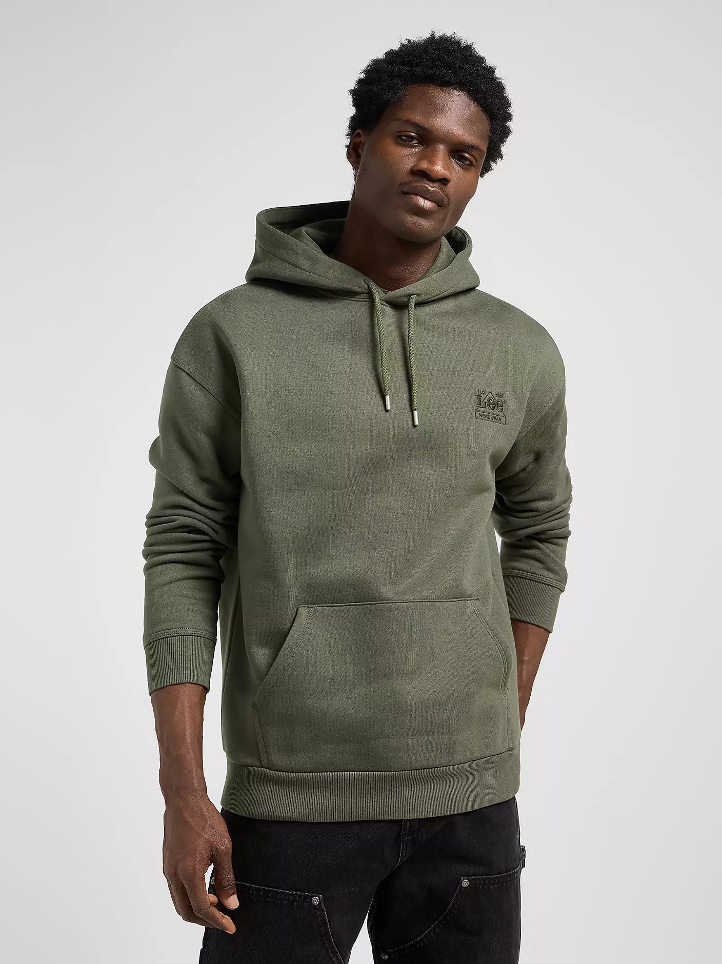MESKA BLUZA LEE WW ESSENTIAL HOODIE OAK MOSS 112372358