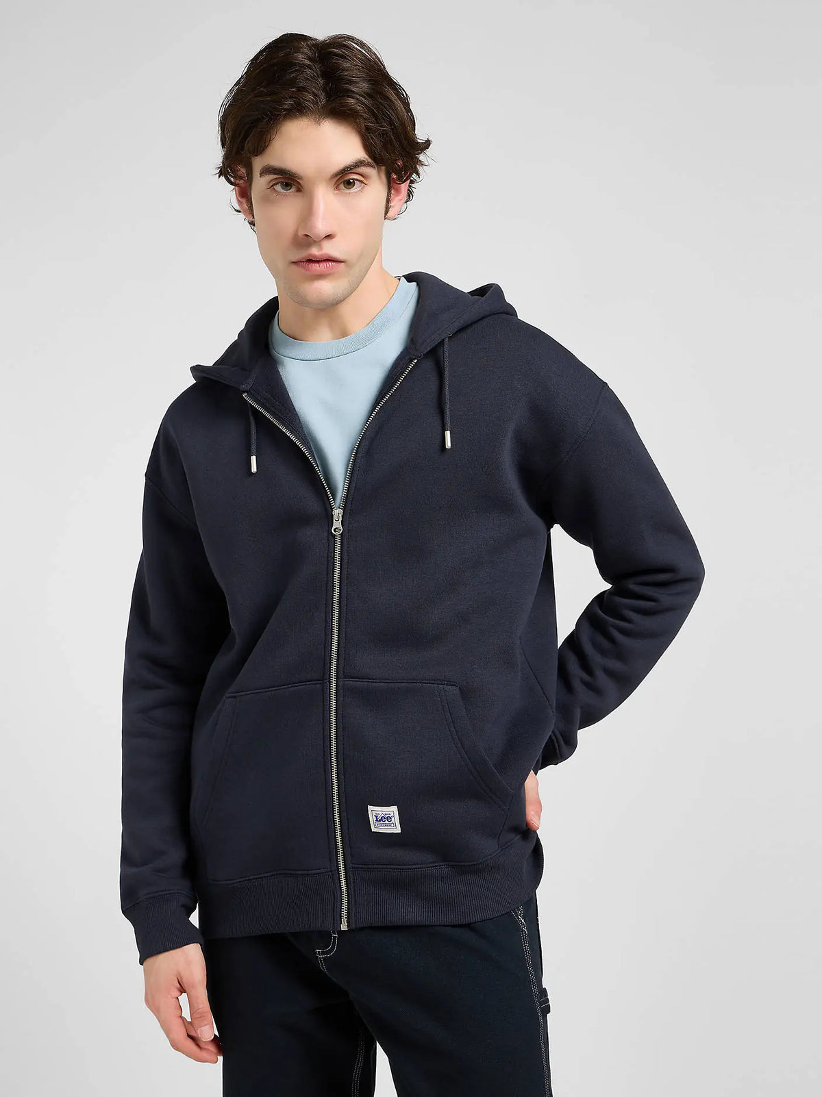 MESKA BLUZA LEE WW FULL ZIP HOODIE REBEL NAVY 112372339