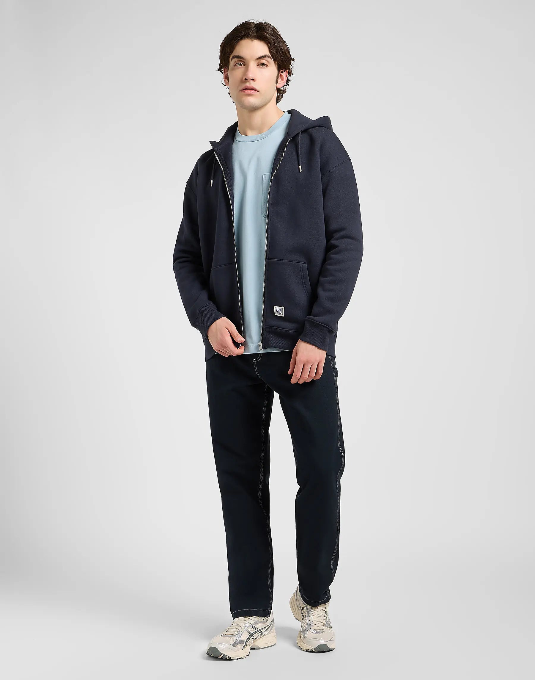 MESKA BLUZA LEE WW FULL ZIP HOODIE REBEL NAVY 112372339