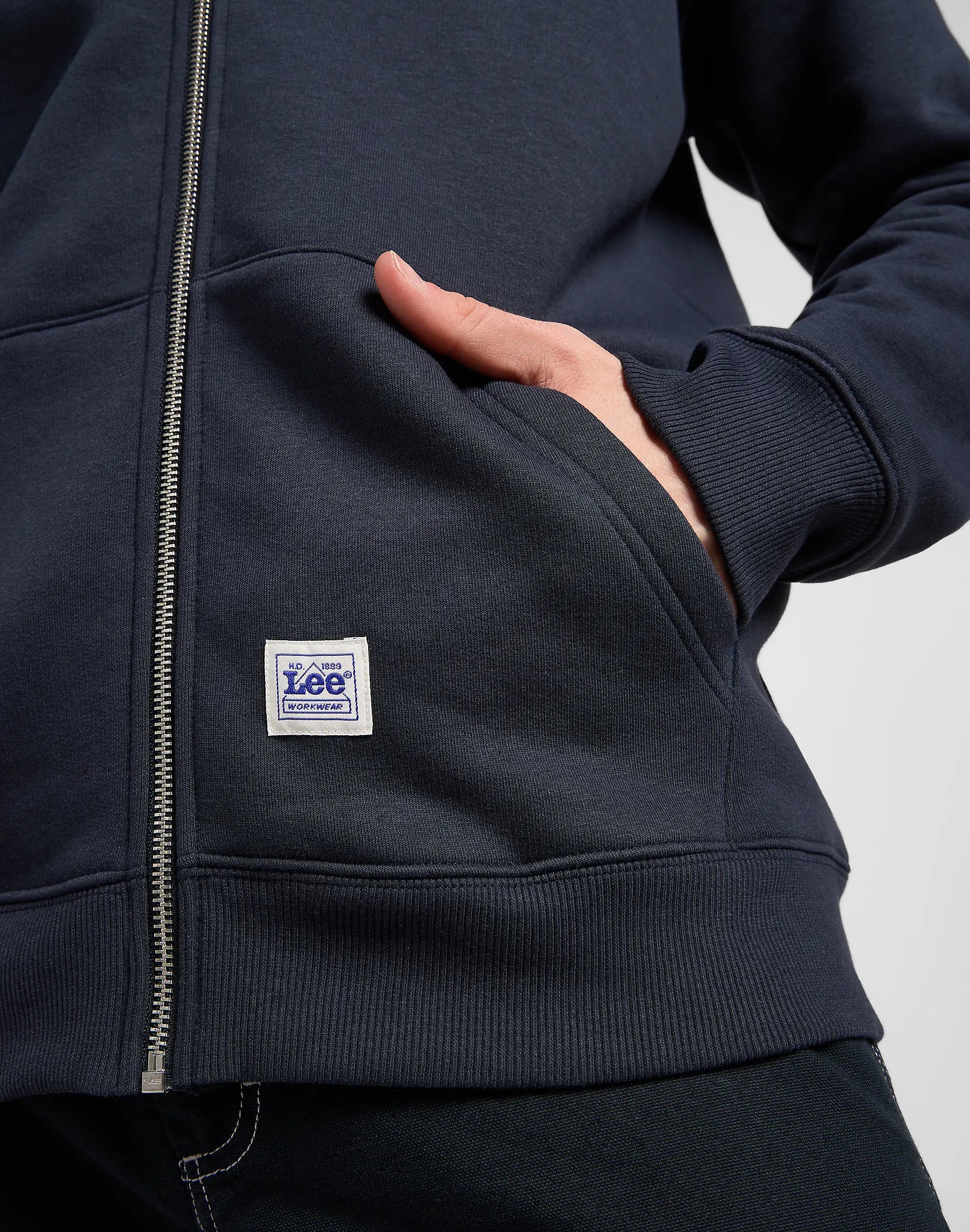 MESKA BLUZA LEE WW FULL ZIP HOODIE REBEL NAVY 112372339