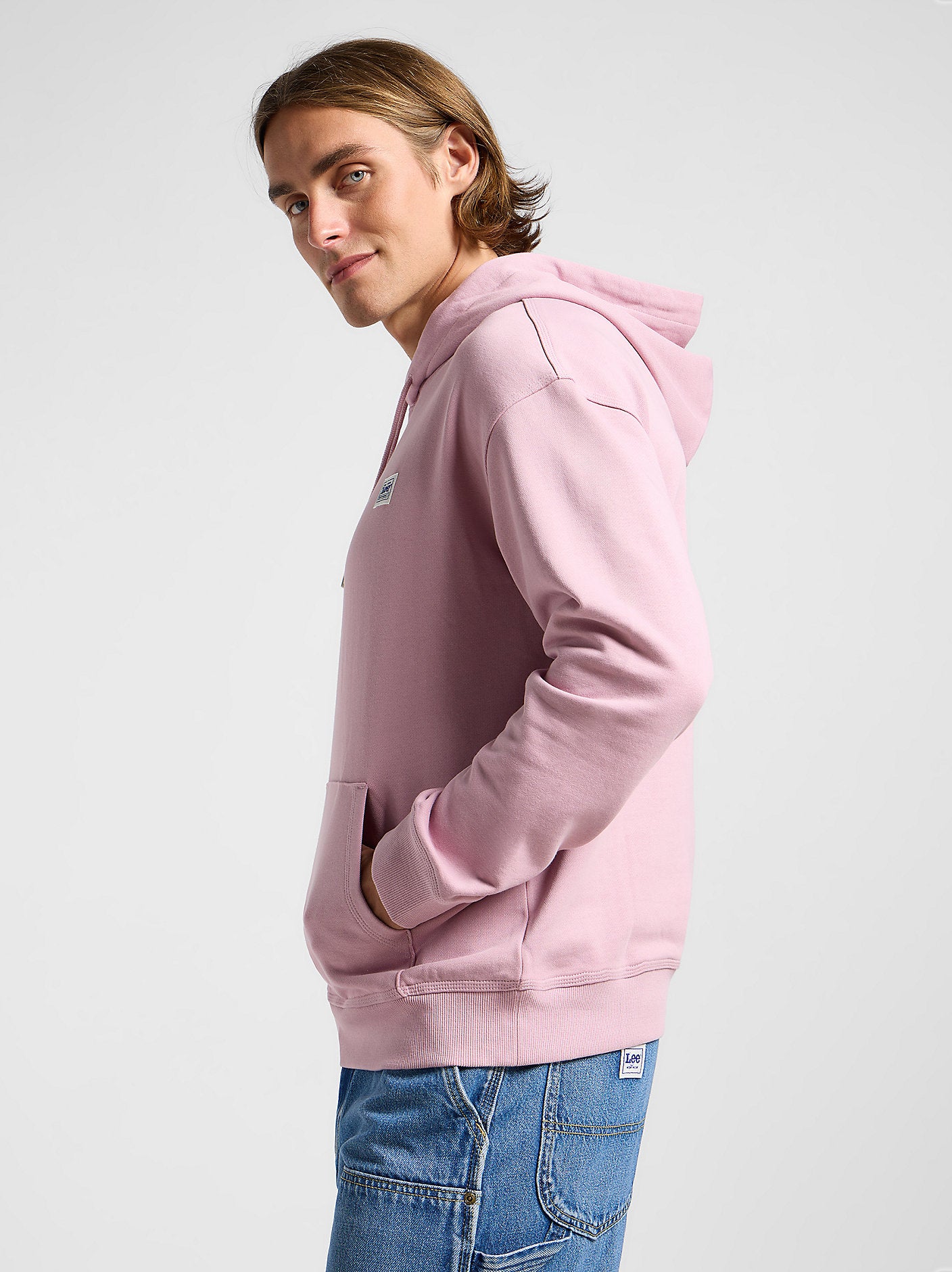 MESKA BLUZA LEE WW HOODIE SOFT MAUVE 112364139