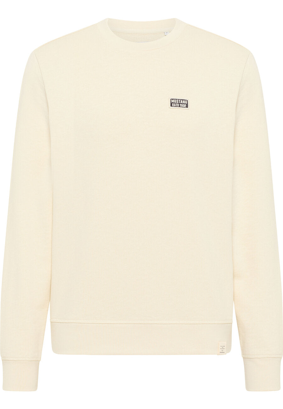 Męska Bluza Mustang Ben Crewneck White Asparagus 1014511 3000