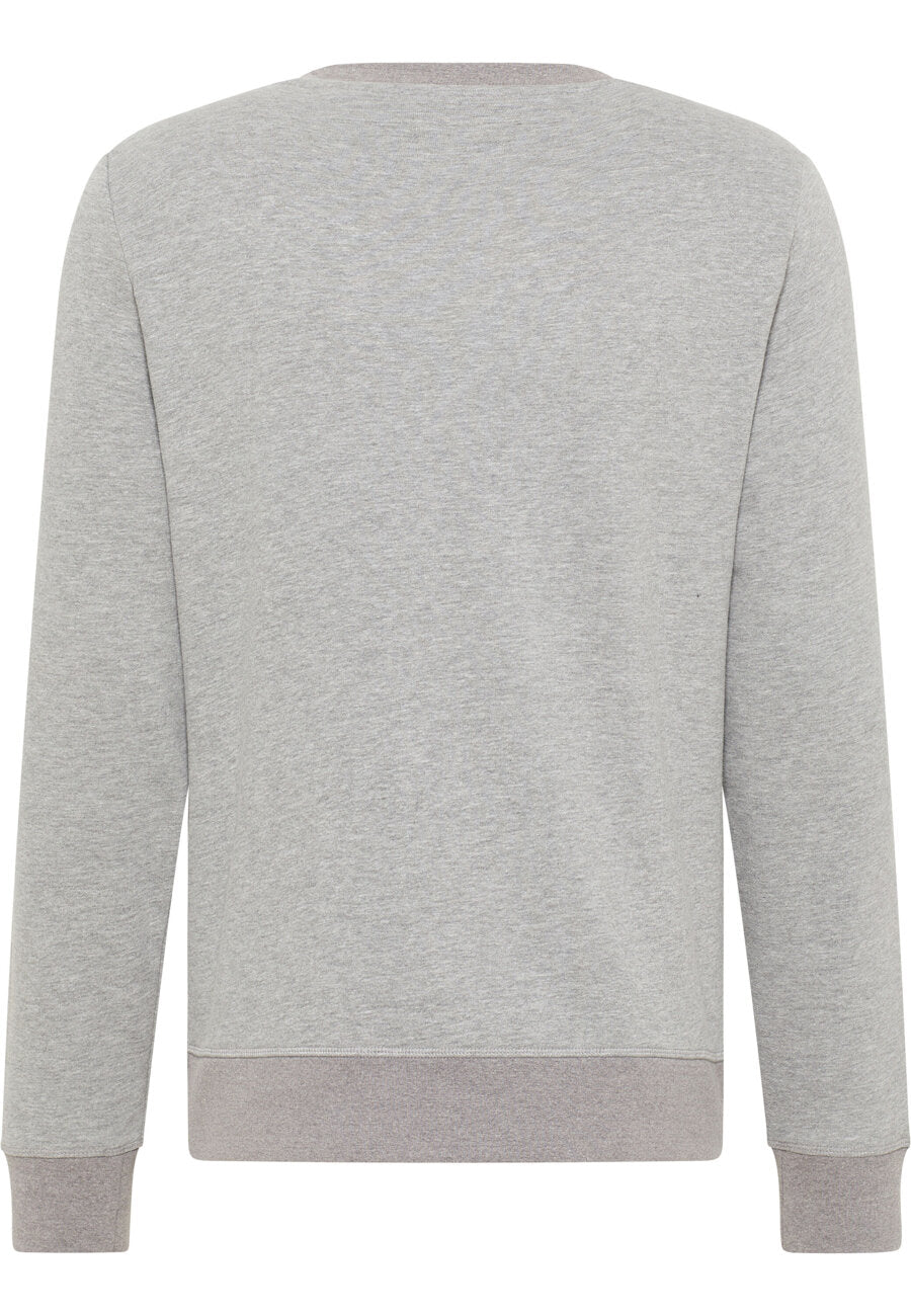 Męska Bluza Mustang Logo Ben Crewneck Mid Grey Mélange 1014159 4140