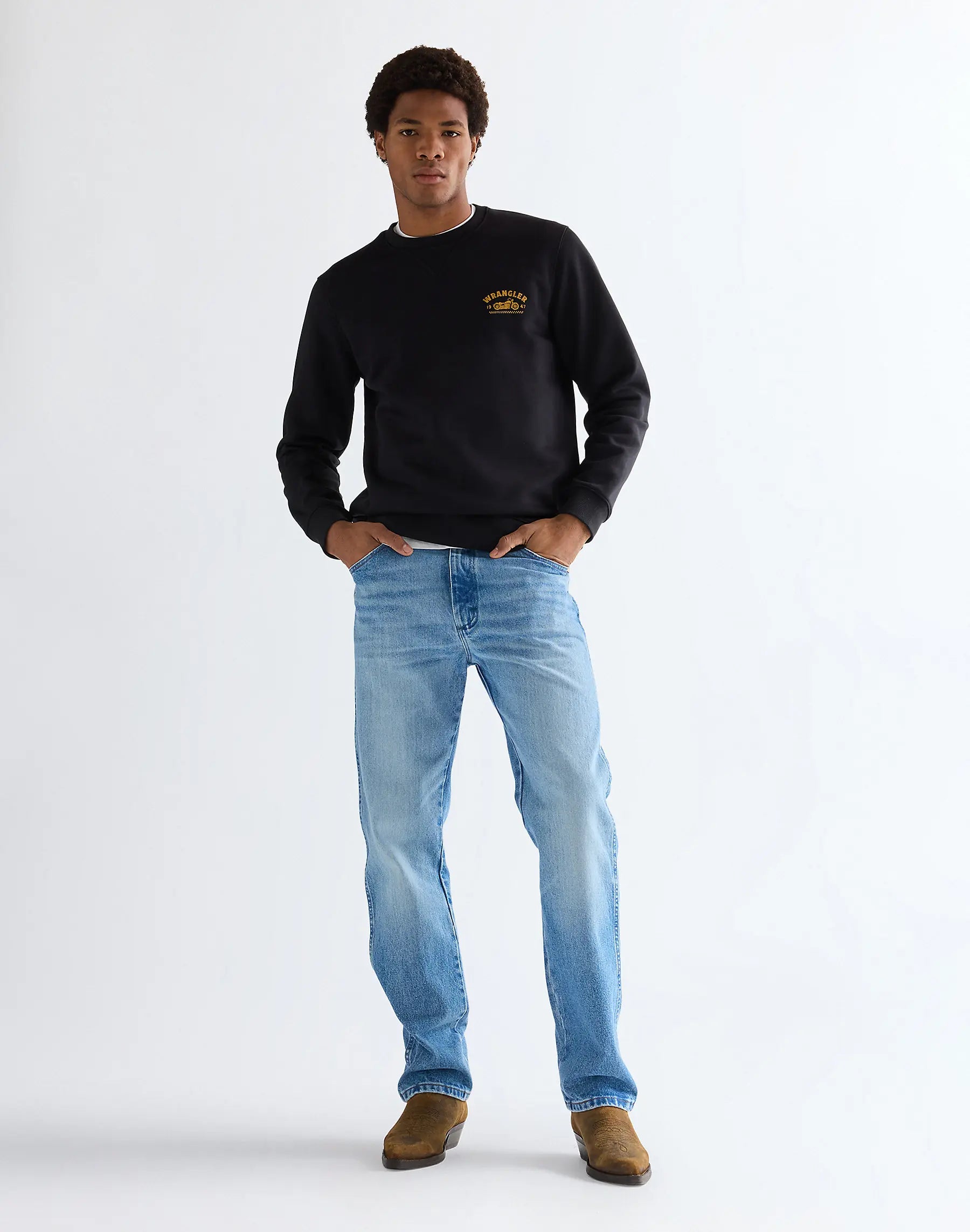 Męska Bluza Wrangler Americana Crew Black 112377980