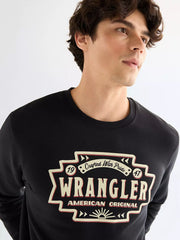 MĘSKA BLUZA WRANGLER AMERICANA CREW BLACK 112378988