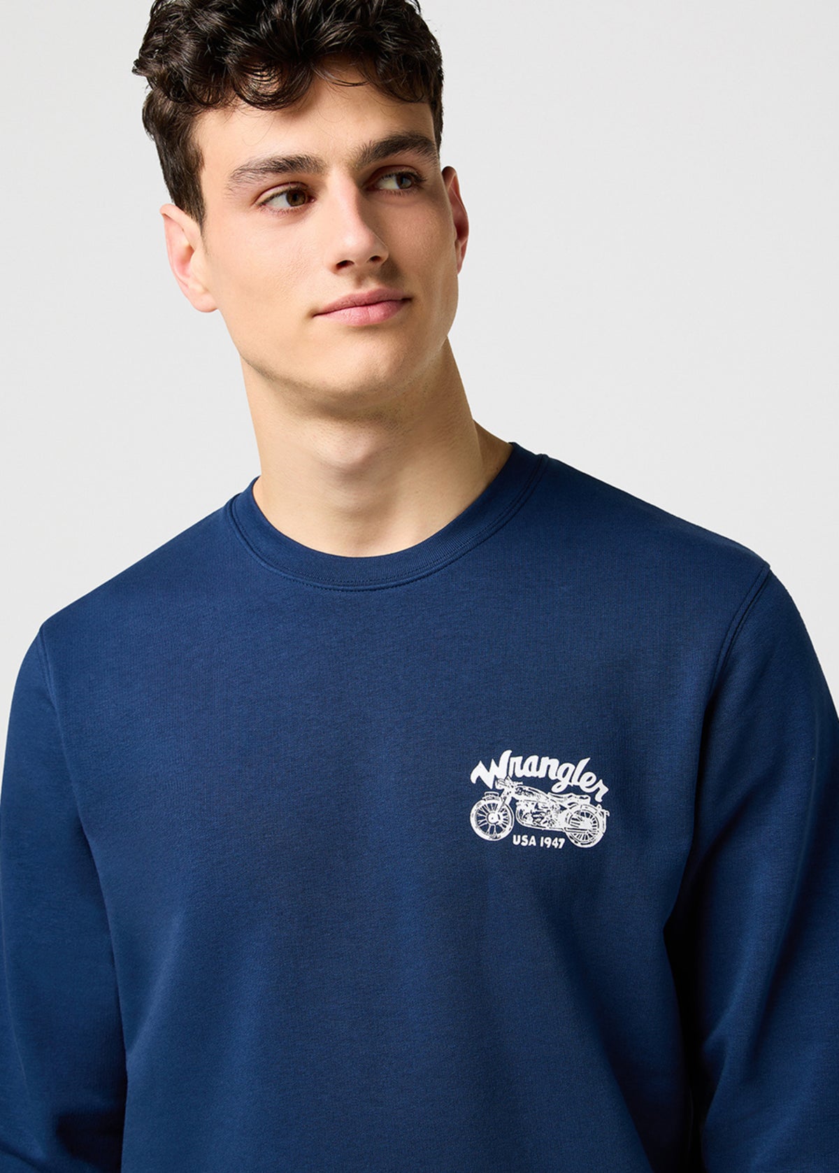 MESKA BLUZA WRANGLER AMERICANA CREW NAVY 112371649
