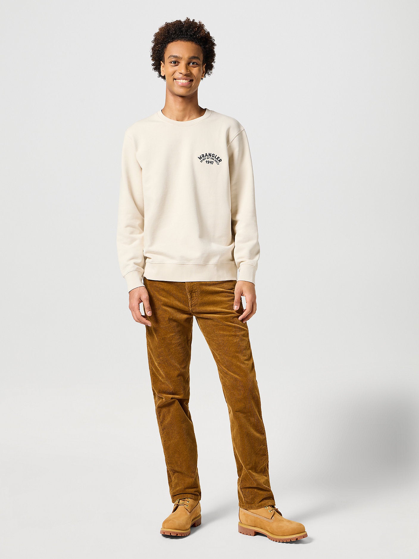 Męska Bluza Wrangler Crewneck Sweatshirt Vintage White 112357321