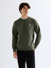 Męska Bluza Wrangler Embroidery Crew Deep Depths 112378020