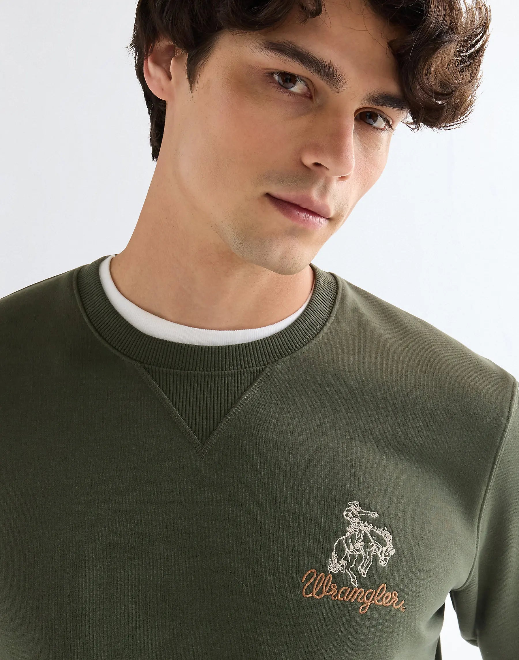 Męska Bluza Wrangler Embroidery Crew Deep Depths 112378020