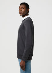 Meska Bluza Wrangler Embroidery Crew Faded Black 112371518