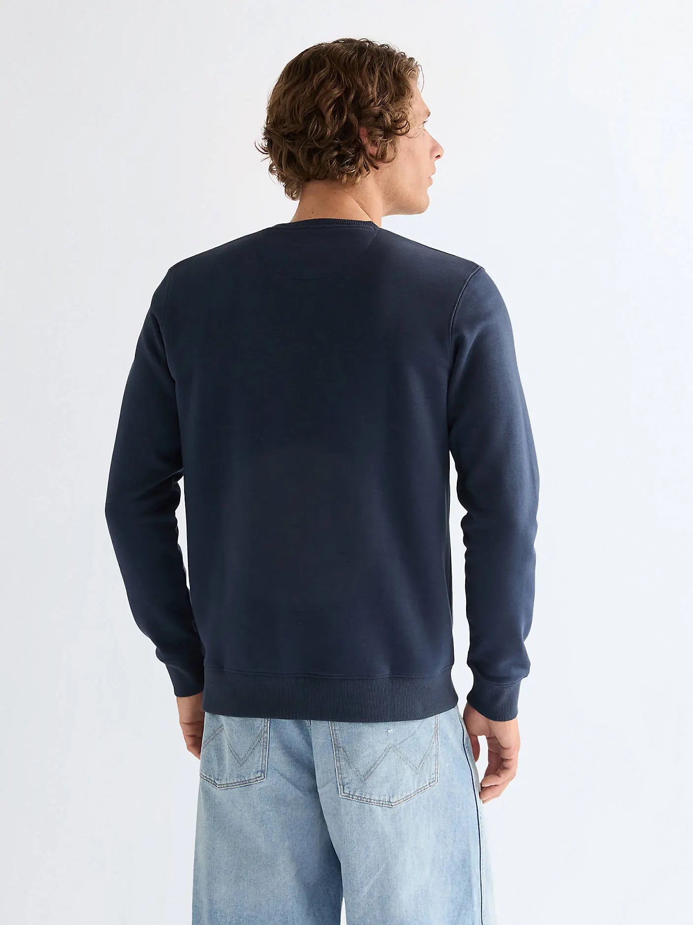 MESKA BLUZA WRANGLER EMBROIDERY CREW NAVY 112378019