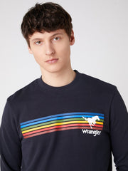 MĘSKA BLUZA WRANGLER EXPLORER SWEAT DARK NAVY W6D0HYXAE 112130714