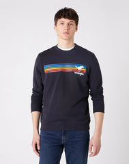 MĘSKA BLUZA WRANGLER EXPLORER SWEAT DARK NAVY W6D0HYXAE 112130714