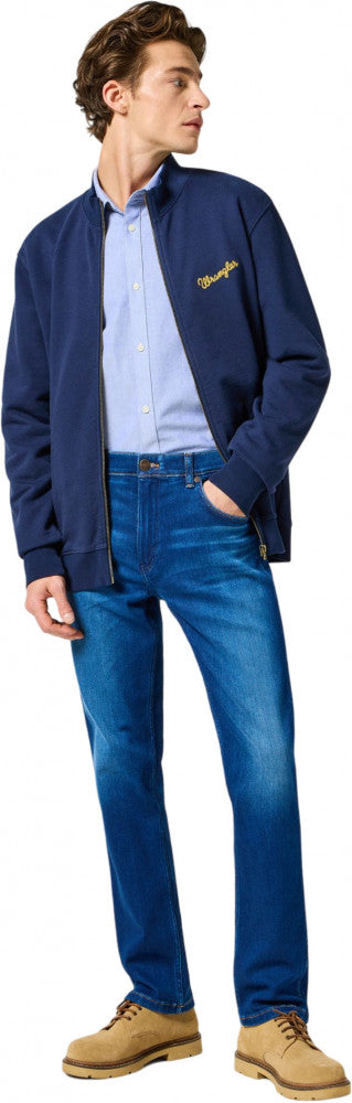 Meska Bluza Wrangler Funnel Neck Zip Navy 112350547
