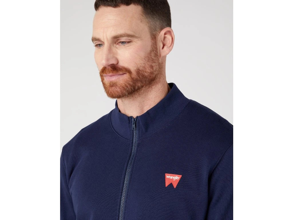 Meska Bluza Wrangler Funnel Neck Zip Real Navy 112341207
