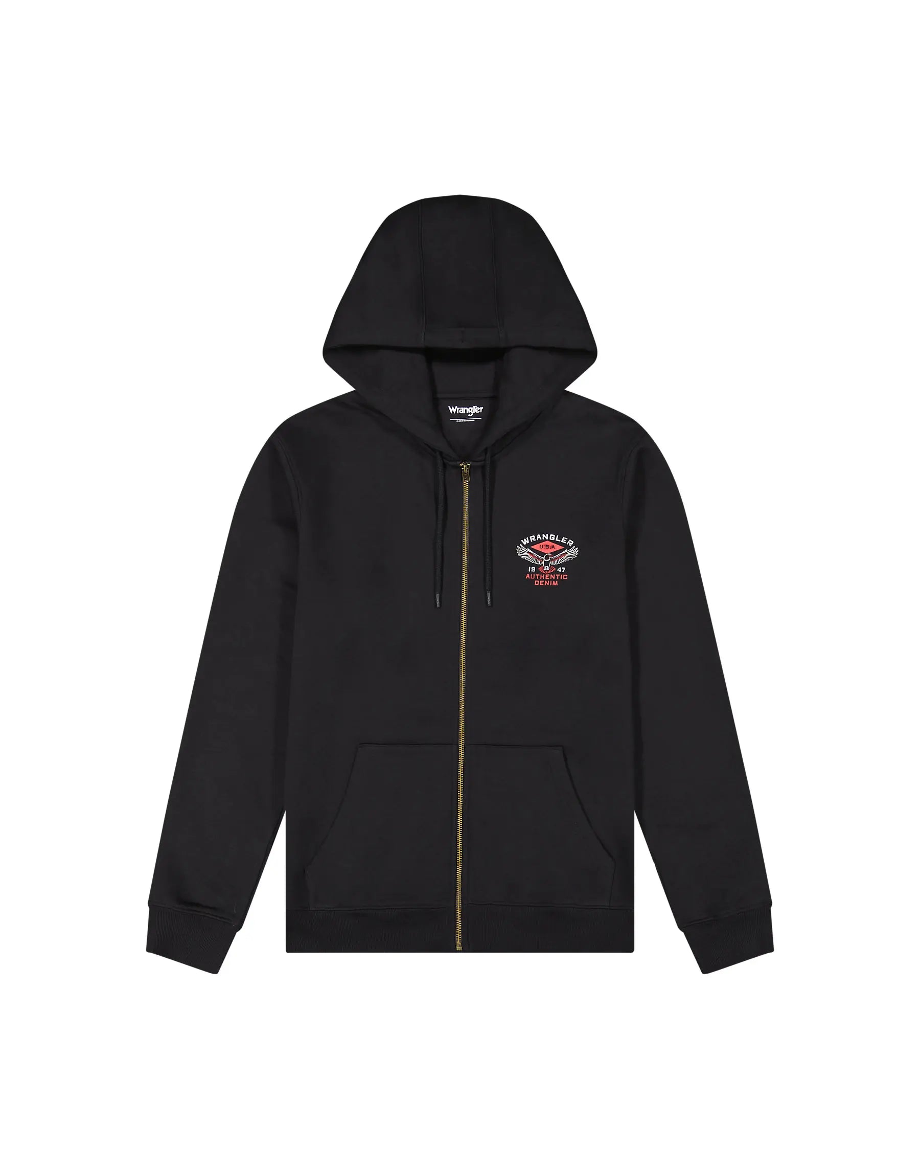 MESKA BLUZA WRANGLER GRAPHIC ZIP HOODIE BLACK 112378029