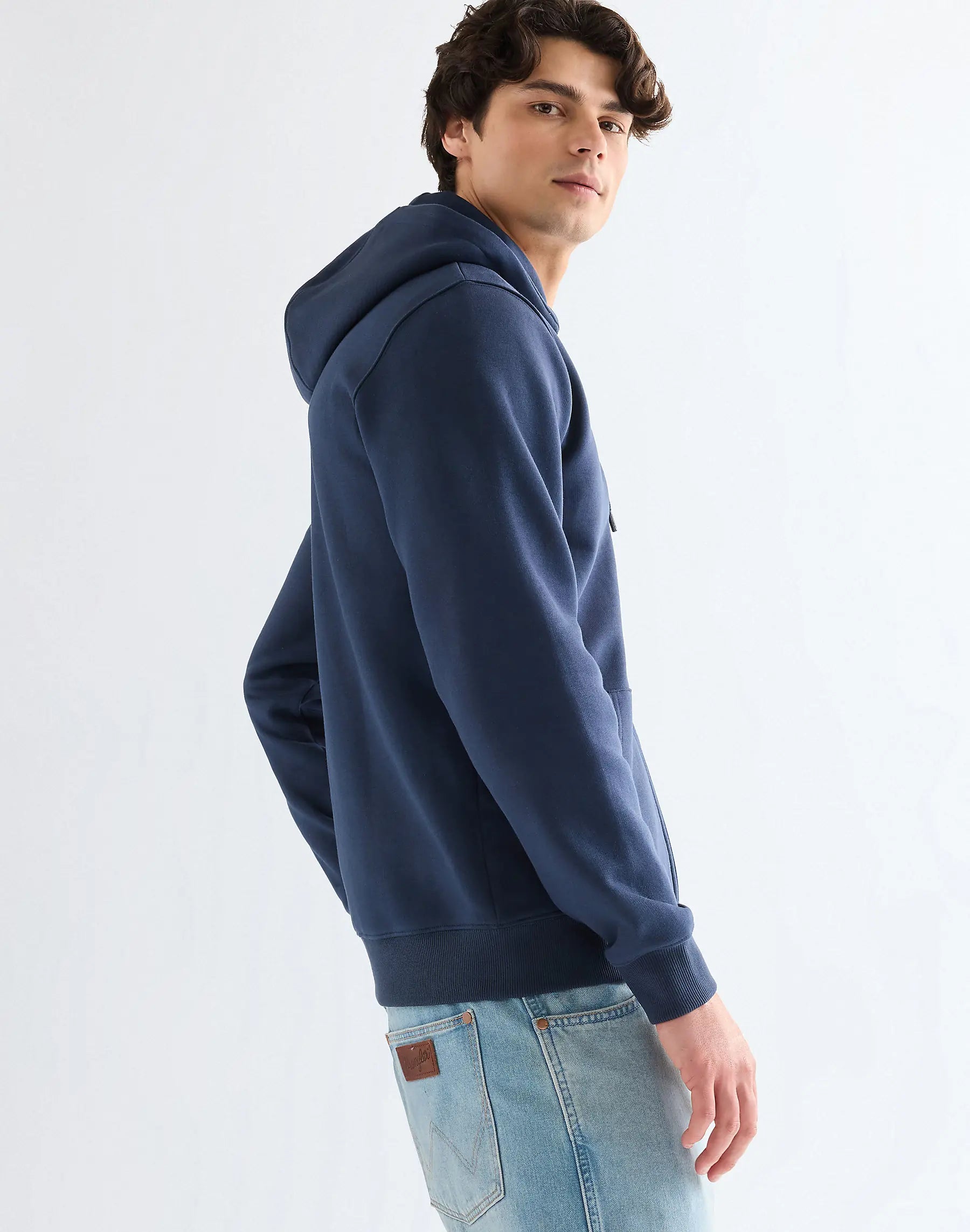 MESKA BLUZA WRANGLER GRAPHIC ZIP HOODIE NAVY 112378028