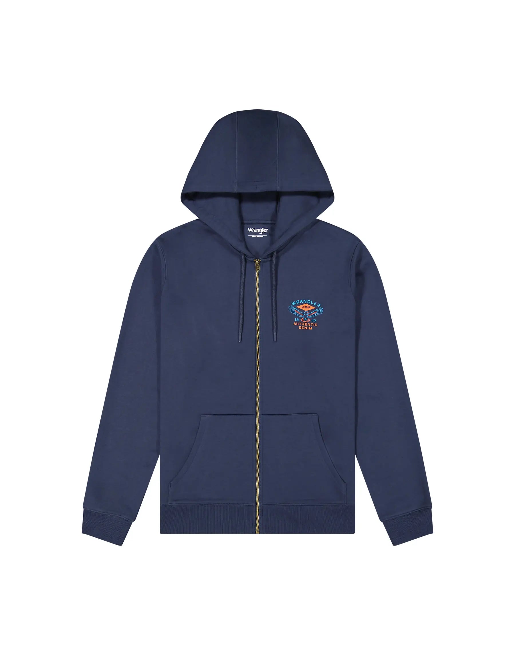 MESKA BLUZA WRANGLER GRAPHIC ZIP HOODIE NAVY 112378028