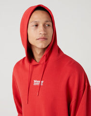 MĘSKA BLUZA WRANGLER HOODIE ROCOCCO RED W6E1HAXA4 112130724