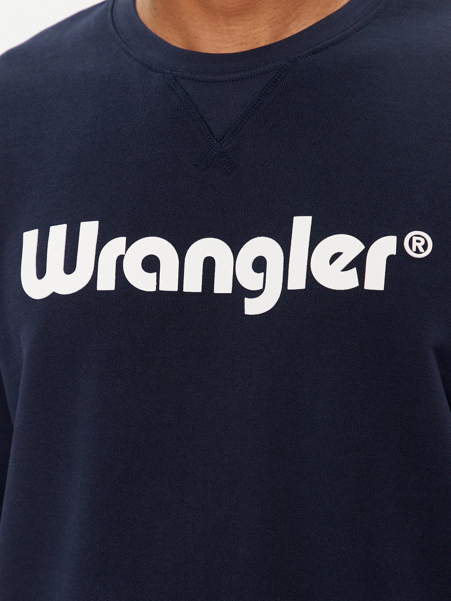 Meska Bluza Wrangler Logo Crew Sweat Navy 112350539