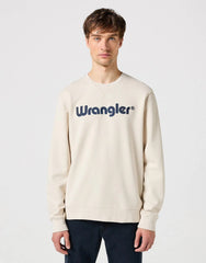 Meska Bluza Wrangler Logo Crew Sweat Vintage White 112350538