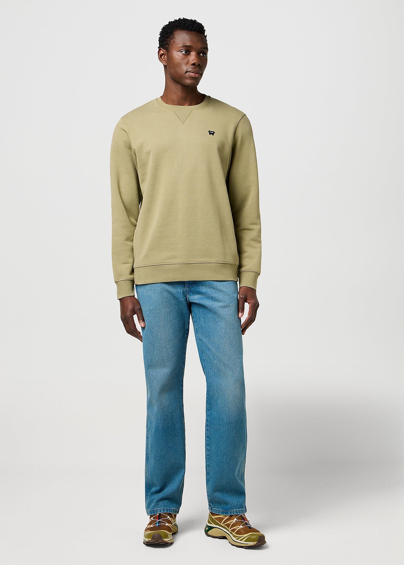 Męska Bluza Wrangler Sign Off Crew Aloe 112371463