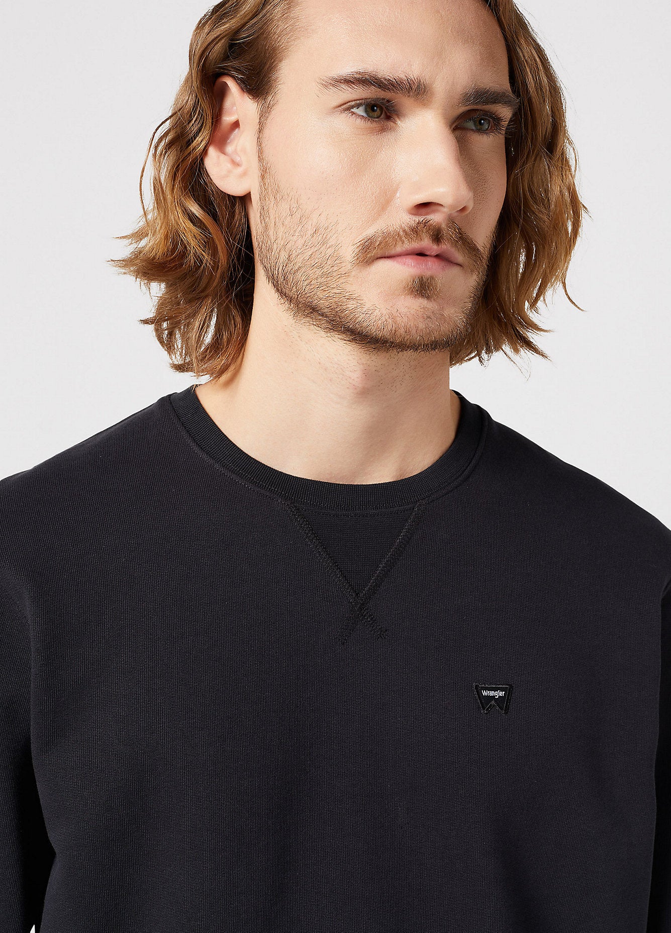 Męska Bluza Wrangler Sign Off Crew Black 112350535