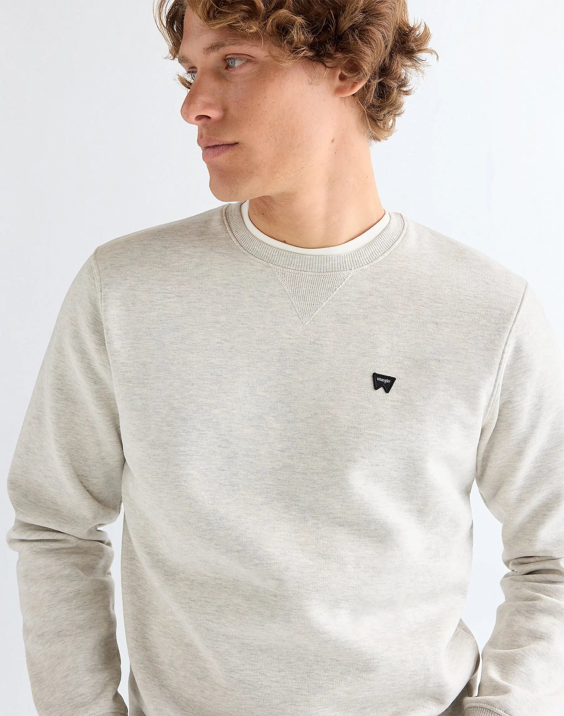 Męska Bluza Wrangler Sign Off Crew Oat Mel 112378030
