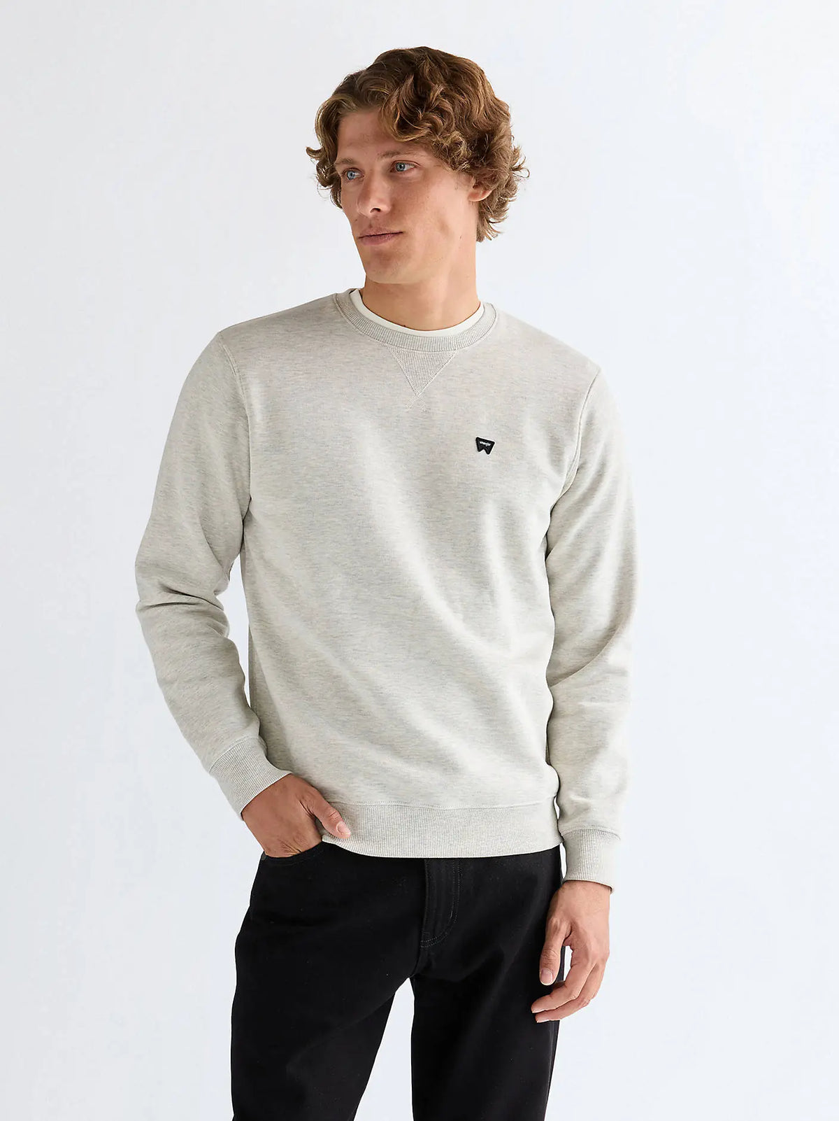 Męska Bluza Wrangler Sign Off Crew Oat Mel 112378030