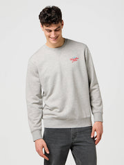 Męska Bluza Wrangler Small Graphic Crew Mid Grey Mel 112371516