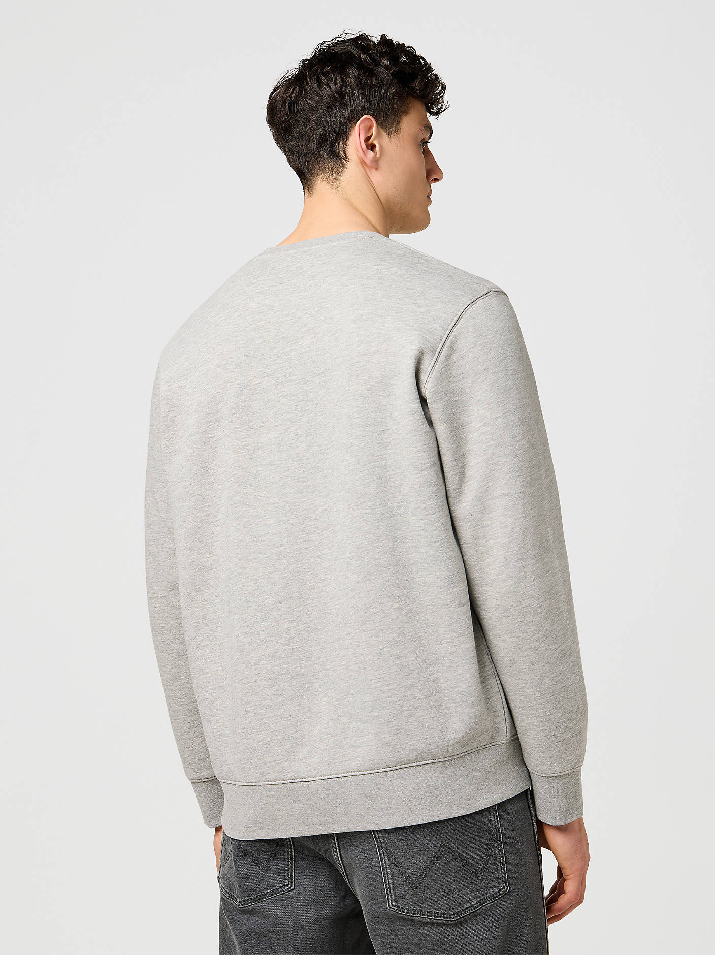 Męska Bluza Wrangler Small Graphic Crew Mid Grey Mel 112371516