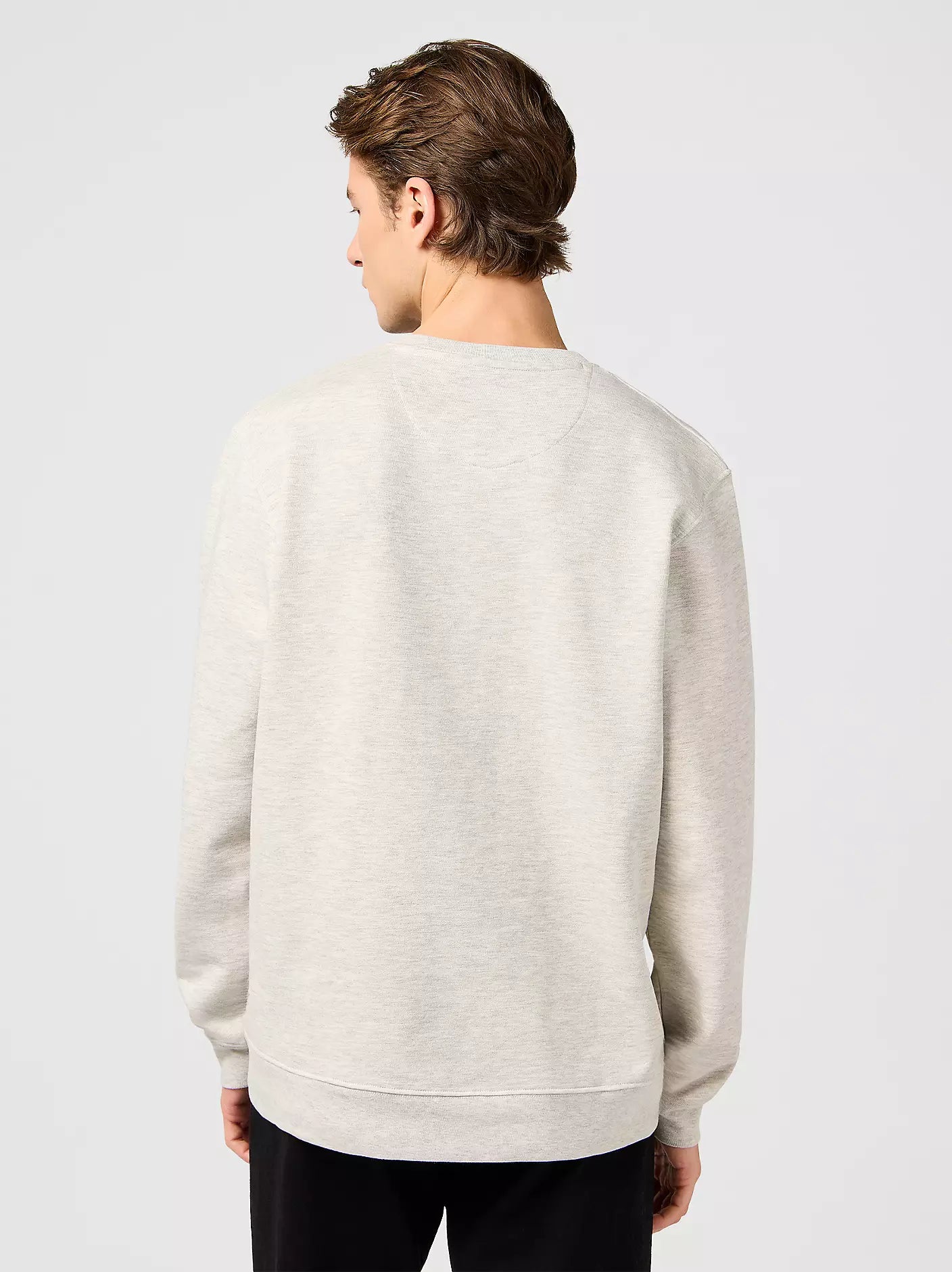 MESKA BLUZA WRANGLER SMALL LOGO CREW OAT MELEE 112364090