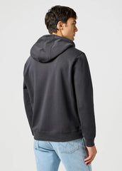 MĘSKA BLUZA WRANGLER SMALL LOGO HOODIE FADED BLACK 112364094