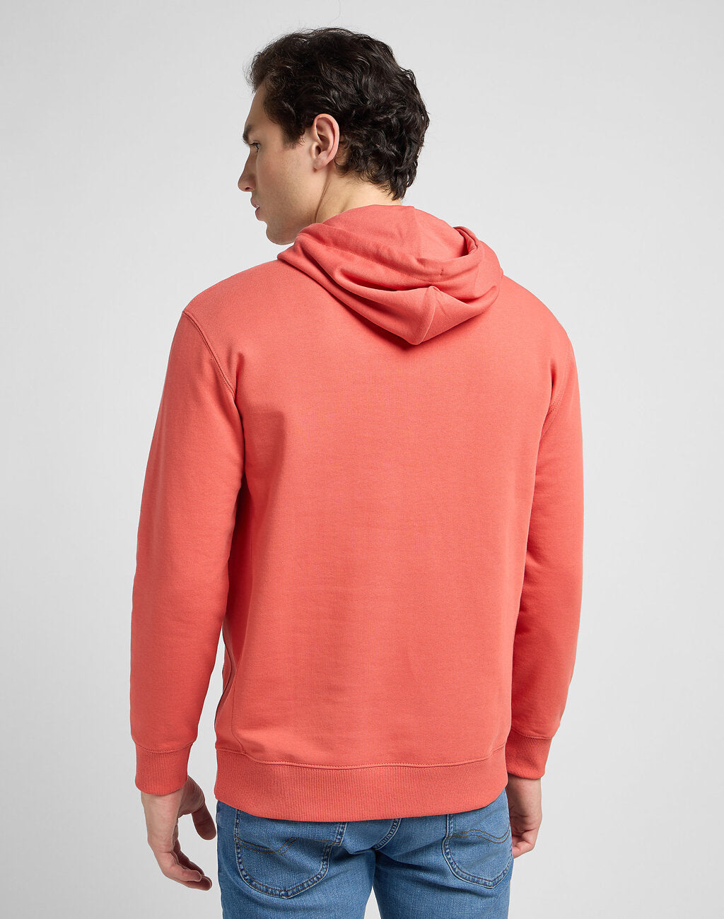 Męska Bluza Z Kapturem Lee Plain Hoodie Poppy 112353275 L80Y015640