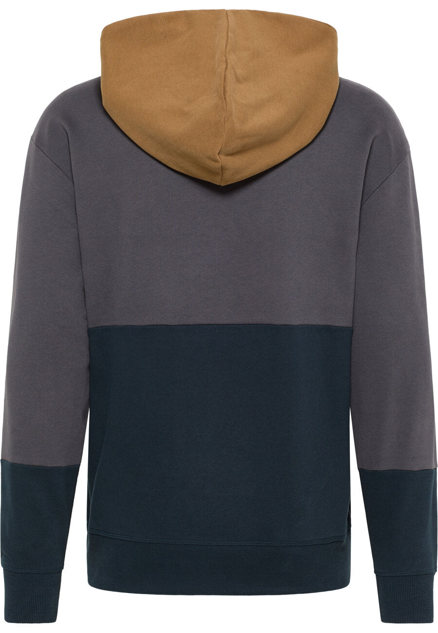 Męska Bluza z Kapturem Mustang Logo Bennet Color Block Carbon 1014506 4135