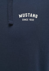 MĘSKA BLUZA Z KAPTUREM MUSTANG NADRUK Bennet Back Print Total Eclipse 1014166 5226