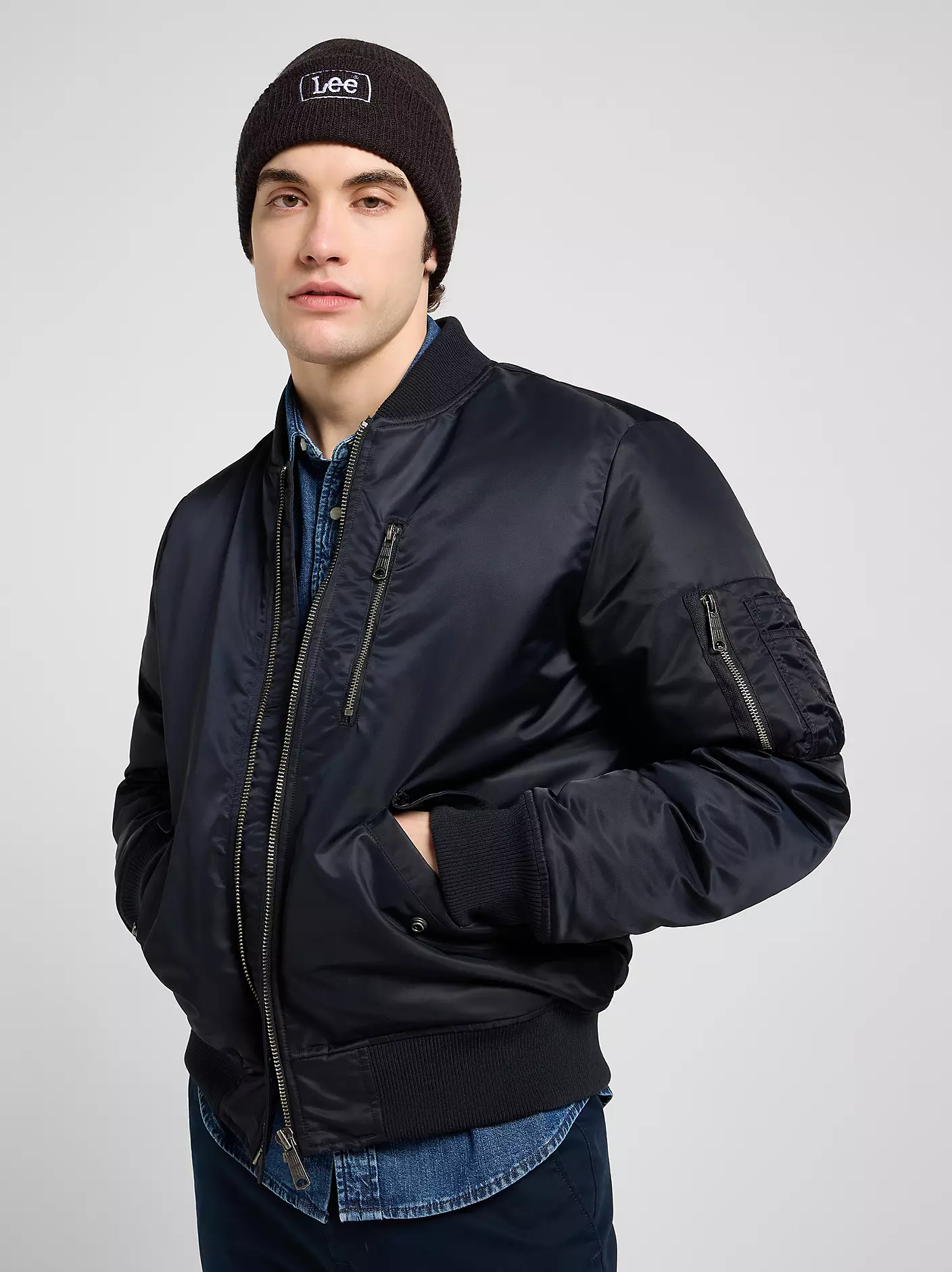 MĘSKA CZAPKA LEE CORE BEANIE BLACK 112372707