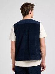 MĘSKA KAMIZELKA LEE MIXED MEDIA WW VEST RIVET NAVY 112371272