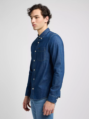 MĘSKA KOSZULA JEANSOWA LEE BUTTON DOWN MID STONE 112330675