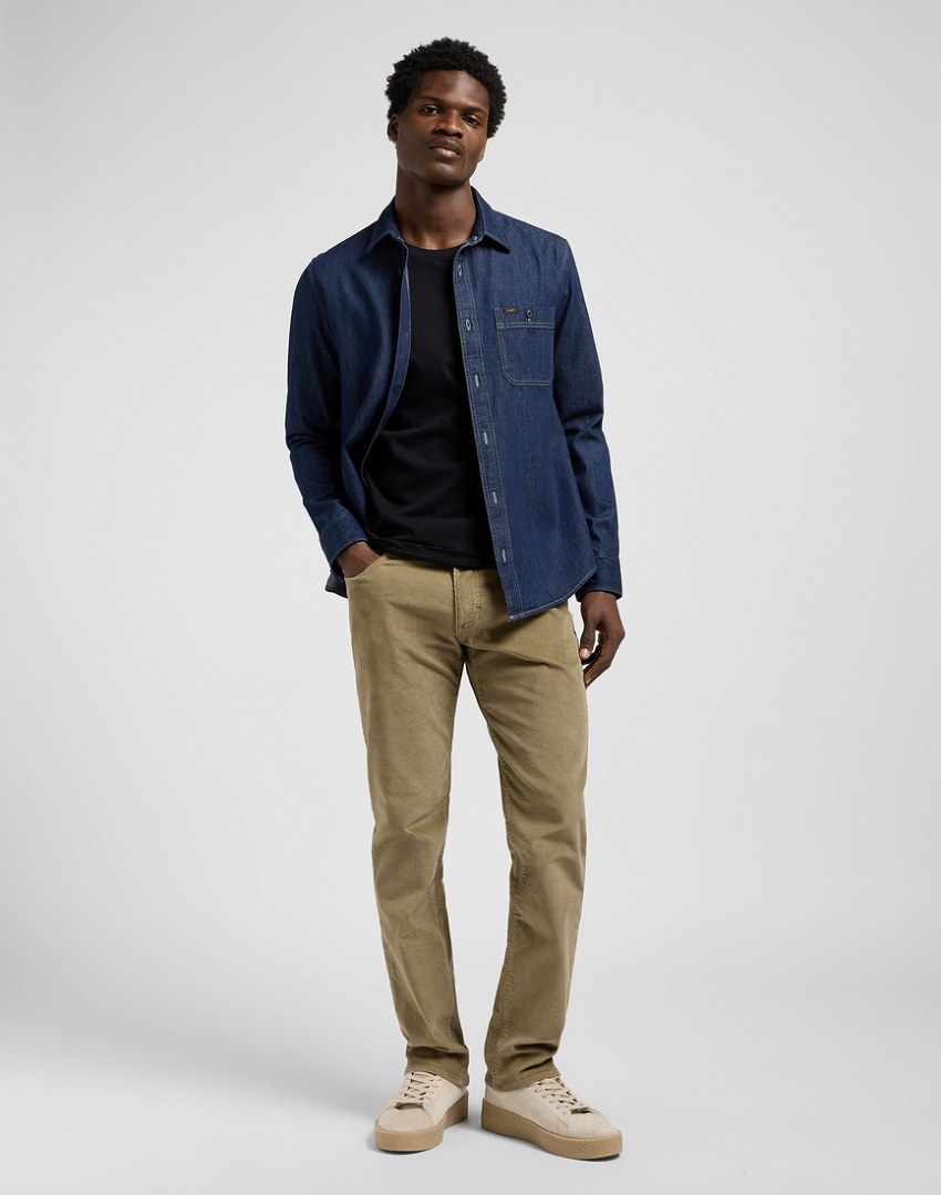 MĘSKA KOSZULA JEANSOWA LEE LEESURE SHIRT RINSE 112370457
