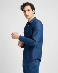 MĘSKA KOSZULA JEANSOWA LEE REGULAR WESTERN MID STONE 112321897