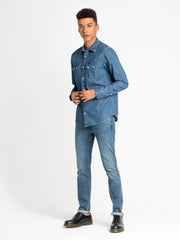 MĘSKA KOSZULA JEANSOWA LEE RIDER SHIRT DIPPED BLUE L851PLLA 112122519