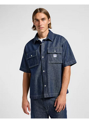 MĘSKA KOSZULA JEANSOWA LEE SS WORKWEAR SHIRT RINSE WASH 112364152