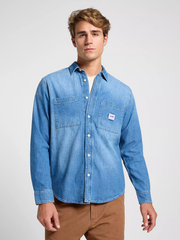 MĘSKA KOSZULA JEANSOWA LEE WORKWEAR SHIRT 2 0 MID DENIM 112364148