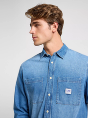 MĘSKA KOSZULA JEANSOWA LEE WORKWEAR SHIRT 2 0 MID DENIM 112364148