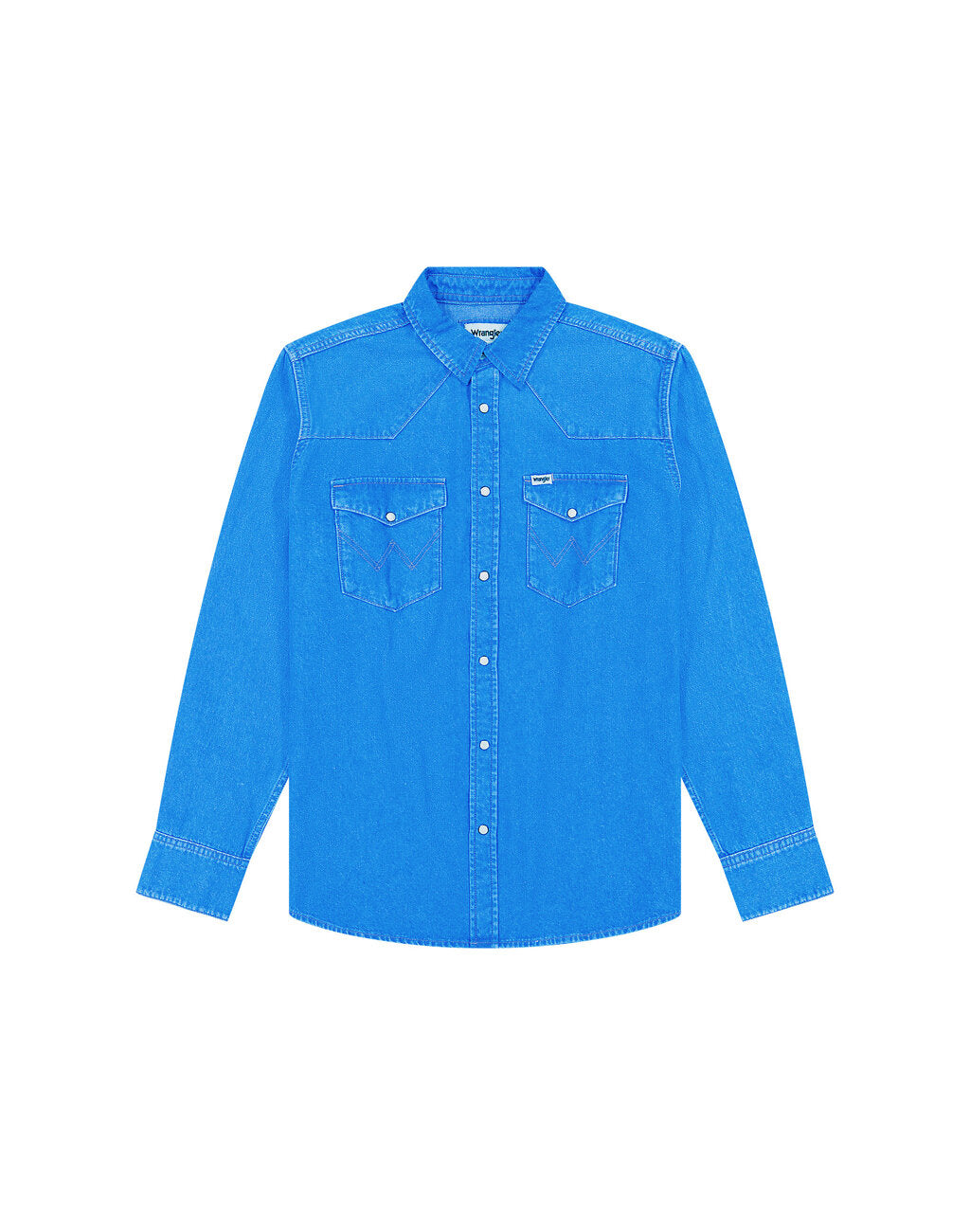 MĘSKA KOSZULA JEANSOWA WESTERN SHIRT MID STONE 112357215 W5B4014179
