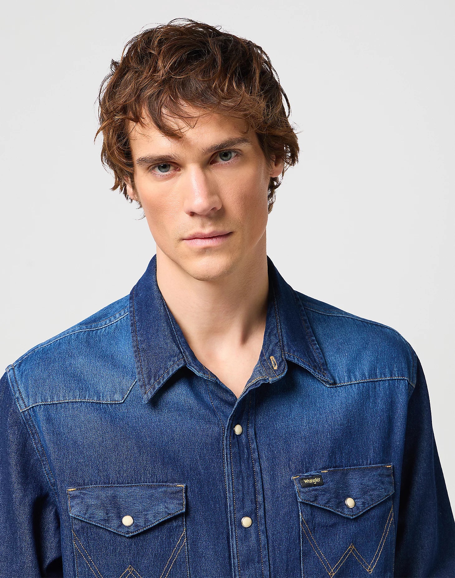 Męska Koszula Jeansowa Wrangler 27MW Dark Stone 112341088